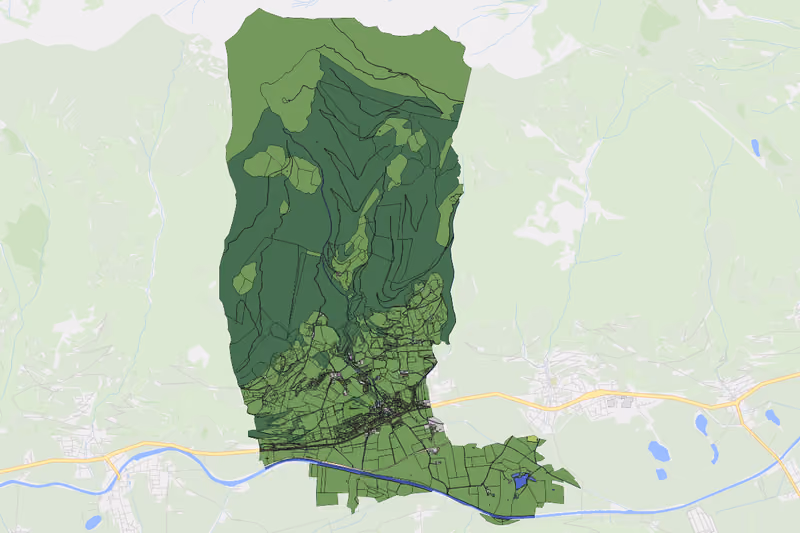 Kartenvorschau des Bodenverbrauchs der KG Walchen