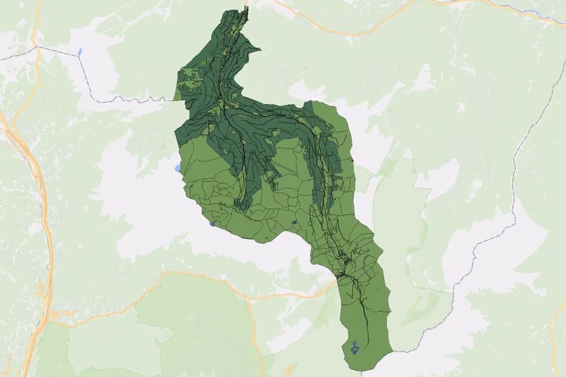 Kartenvorschau des Bodenverbrauchs der KG Bundschuh
