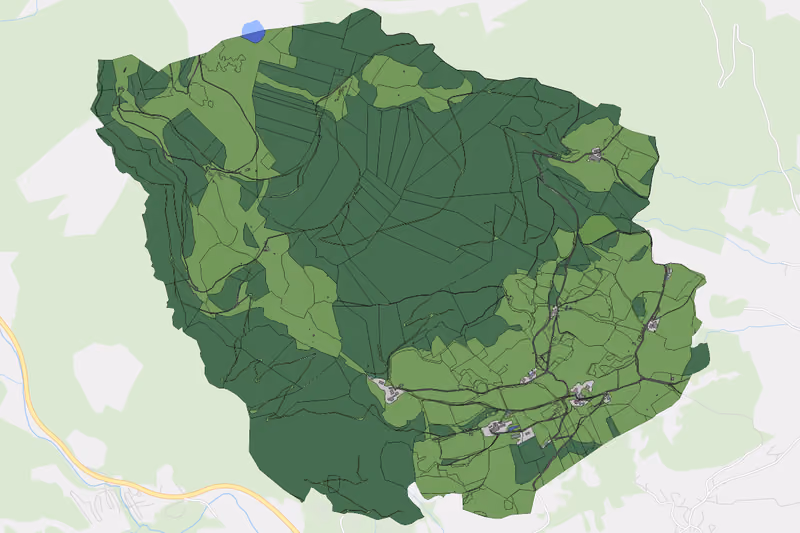 Kartenvorschau des Bodenverbrauchs der KG Faningberg