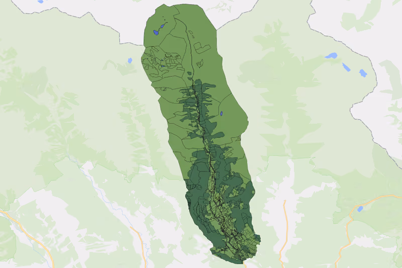 Kartenvorschau des Bodenverbrauchs der KG Göriach