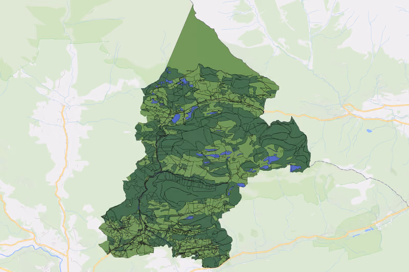 Kartenvorschau des Bodenverbrauchs der KG Haiden