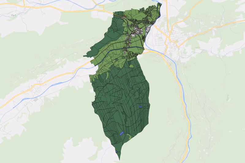 Kartenvorschau des Bodenverbrauchs der KG Mörtelsdorf