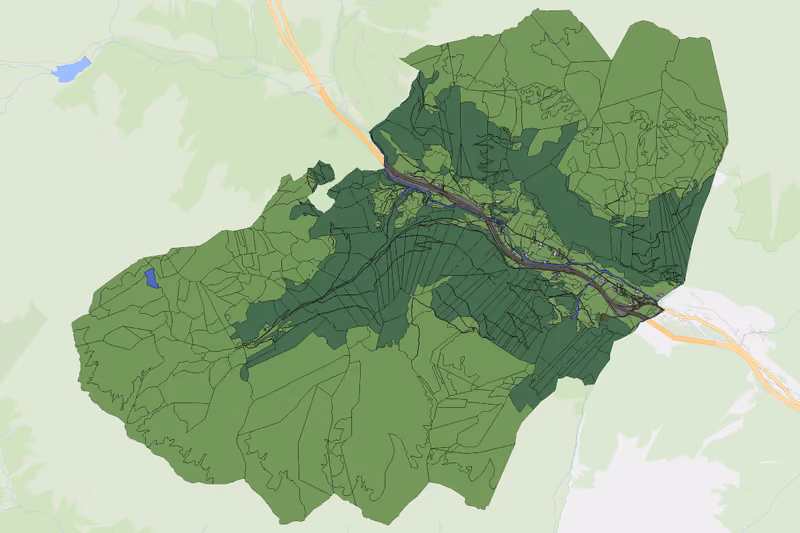 Kartenvorschau des Bodenverbrauchs der KG Rothenwand