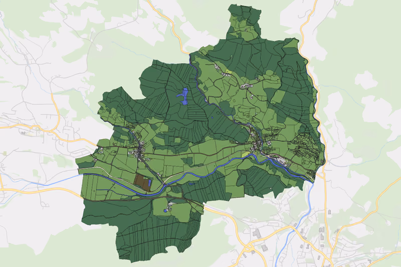 Kartenvorschau des Bodenverbrauchs der KG St. Andrä