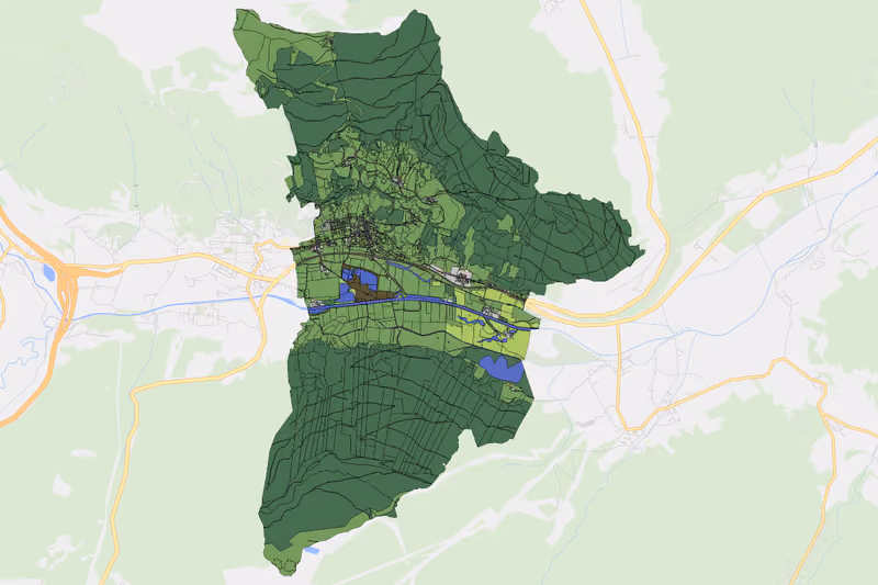 Kartenvorschau des Bodenverbrauchs der KG St. Martin im Lungau