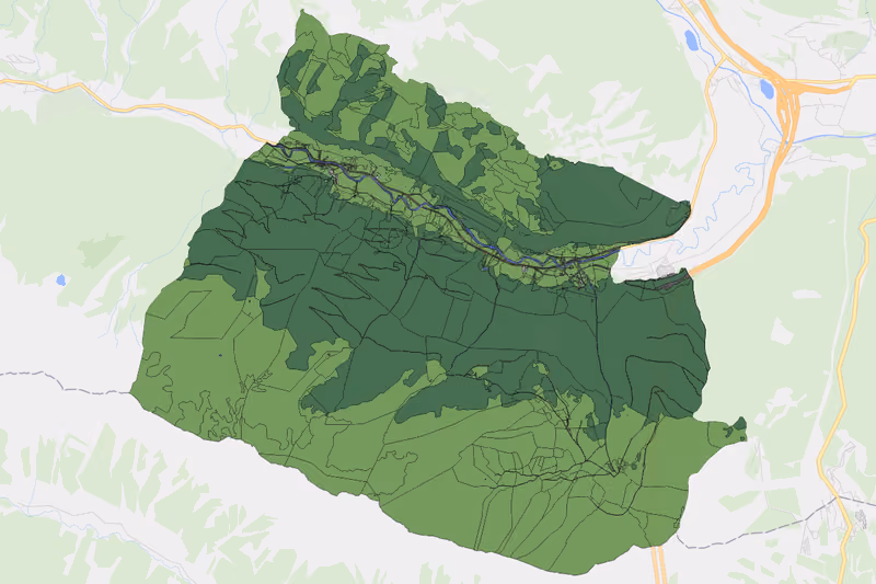 Kartenvorschau des Bodenverbrauchs der KG Schellgaden