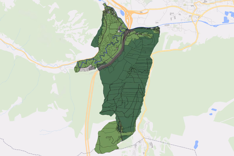 Kartenvorschau des Bodenverbrauchs der KG Unterweissburg