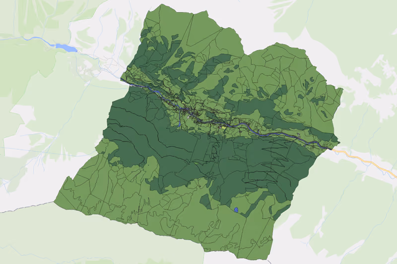 Kartenvorschau des Bodenverbrauchs der KG Vordermuhr