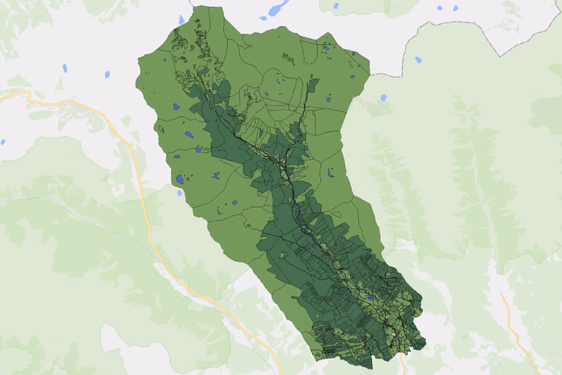 Kartenvorschau des Bodenverbrauchs der KG Weißpriach