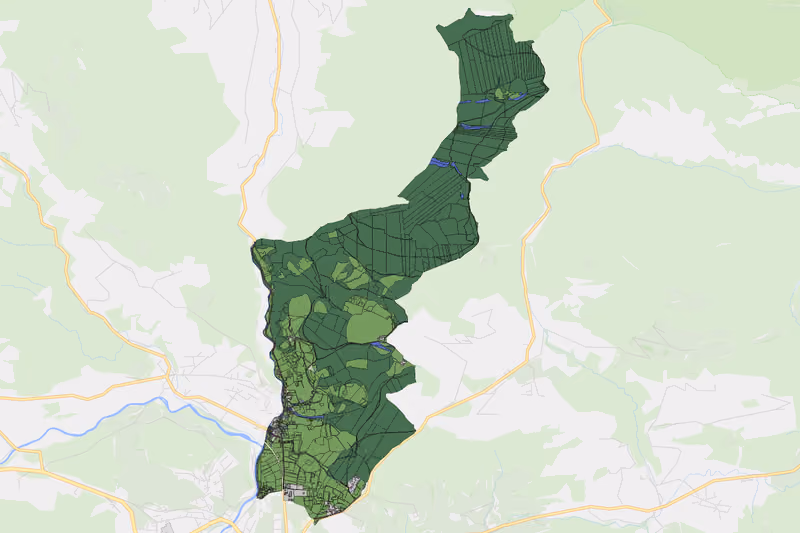 Kartenvorschau des Bodenverbrauchs der KG Wölting