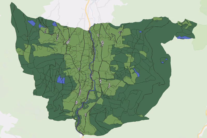 Kartenvorschau des Bodenverbrauchs der KG Zoitzach