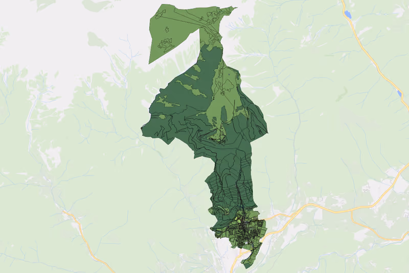 Kartenvorschau des Bodenverbrauchs der KG Aflenz Kurort