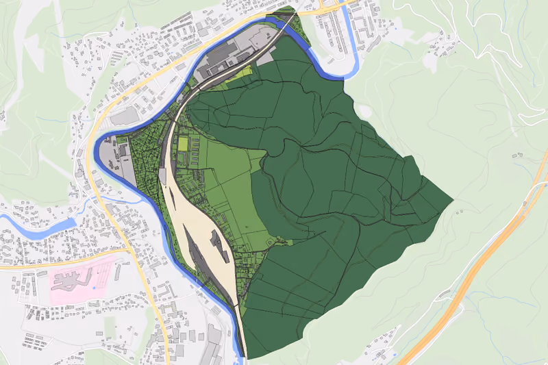 Kartenvorschau des Bodenverbrauchs der KG Diemlach