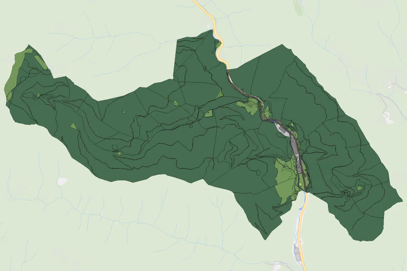 Kartenvorschau des Bodenverbrauchs der KG Einöd