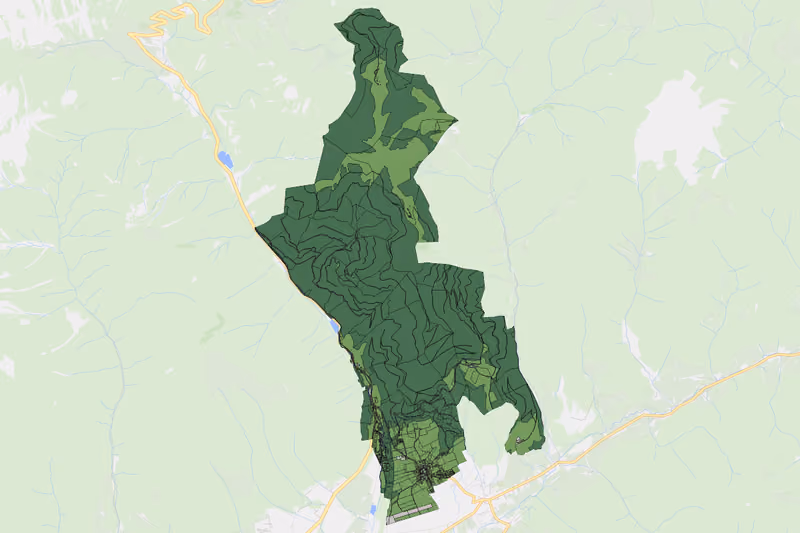 Kartenvorschau des Bodenverbrauchs der KG Göriach