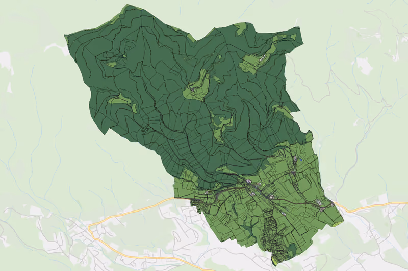 Kartenvorschau des Bodenverbrauchs der KG Göritz