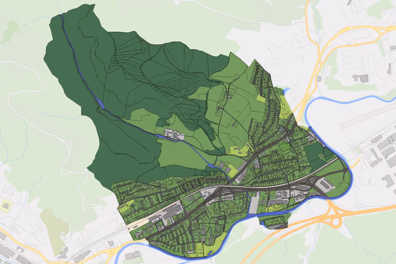 Kartenvorschau des Bodenverbrauchs der KG Hafendorf