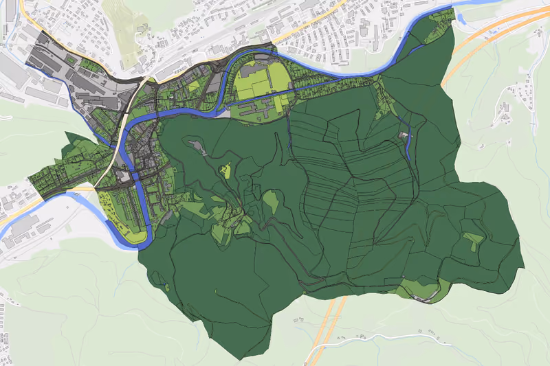 Kartenvorschau des Bodenverbrauchs der KG Kapfenberg