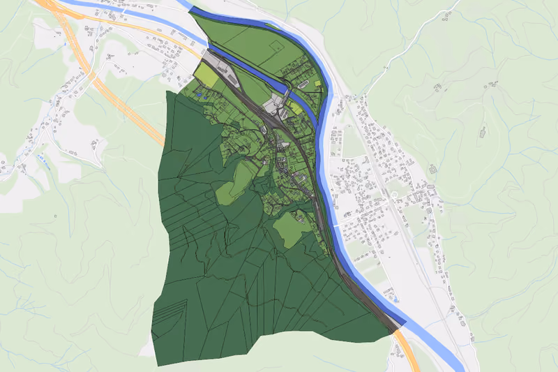 Kartenvorschau des Bodenverbrauchs der KG Kirchdorf