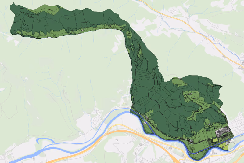 Kartenvorschau des Bodenverbrauchs der KG Oberdorf-Landskron