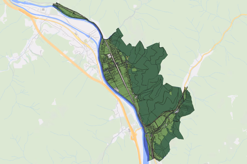 Kartenvorschau des Bodenverbrauchs der KG Pernegg