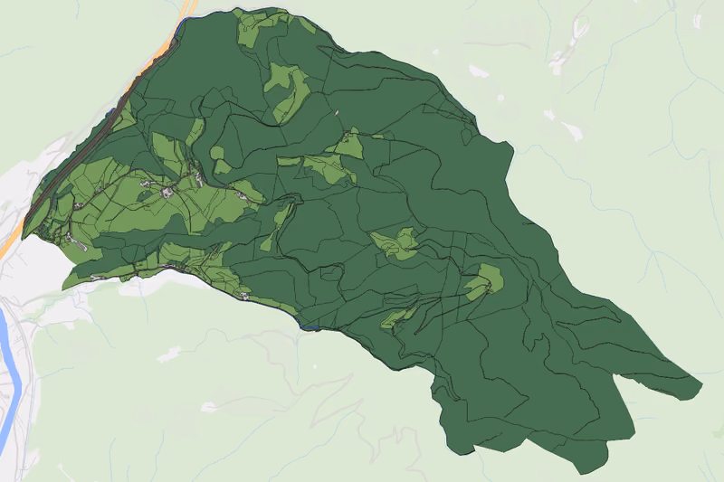 Kartenvorschau des Bodenverbrauchs der KG Pischkberg