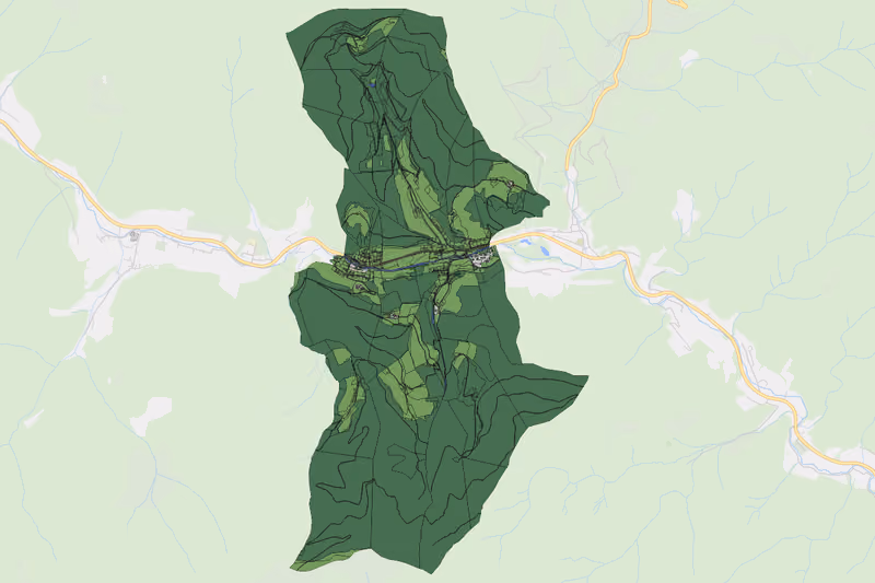 Kartenvorschau des Bodenverbrauchs der KG Rastal