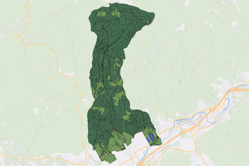 Kartenvorschau des Bodenverbrauchs der KG Rumpelmühle