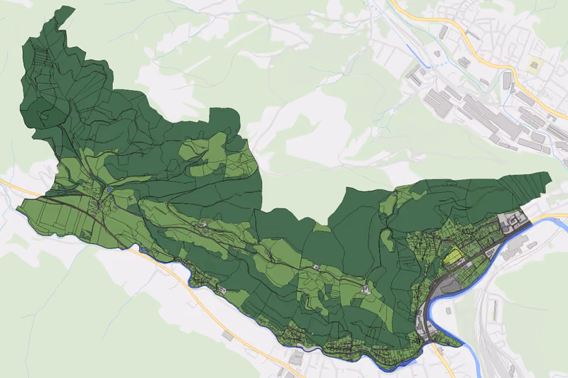 Kartenvorschau des Bodenverbrauchs der KG Schörgendorf