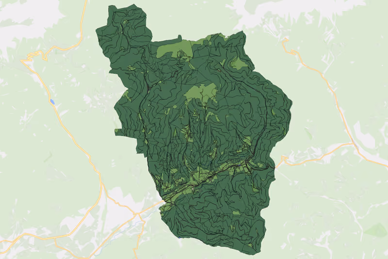 Kartenvorschau des Bodenverbrauchs der KG Stübming