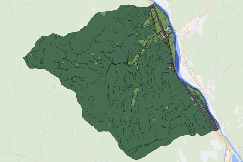 Kartenvorschau des Bodenverbrauchs der KG Traföß