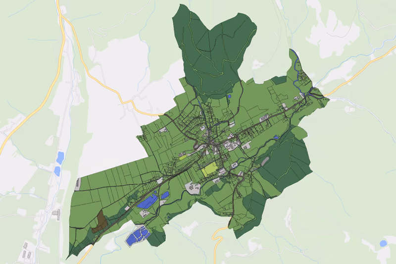 Kartenvorschau des Bodenverbrauchs der KG Turnau