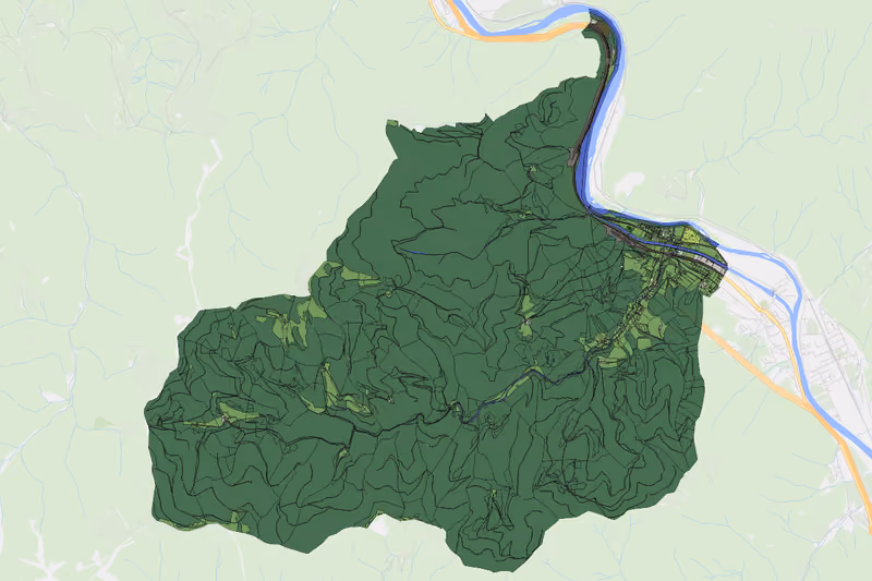 Kartenvorschau des Bodenverbrauchs der KG Zlatten