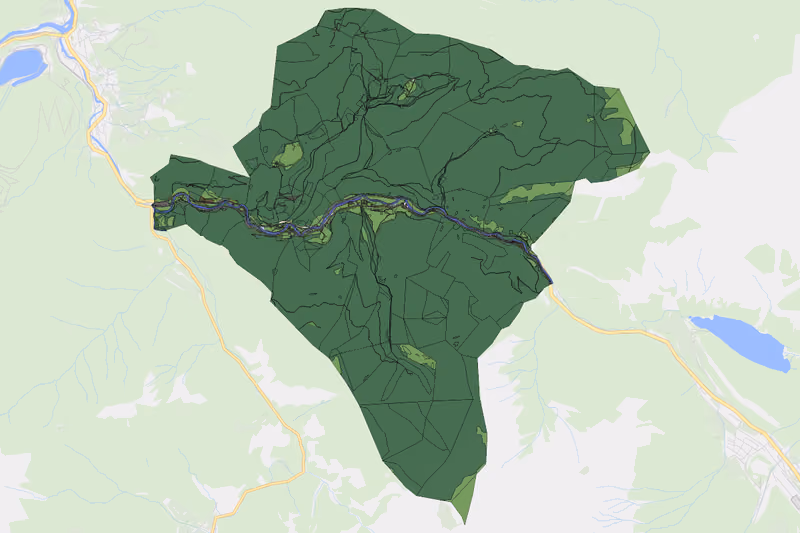 Kartenvorschau des Bodenverbrauchs der KG Jassingau