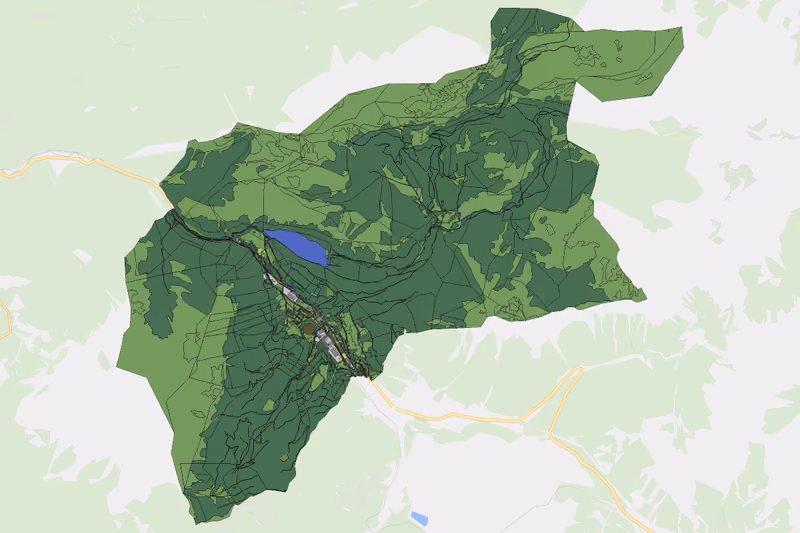 Kartenvorschau des Bodenverbrauchs der KG Münichthal