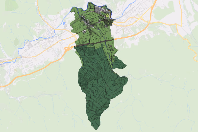 Kartenvorschau des Bodenverbrauchs der KG Freßnitz