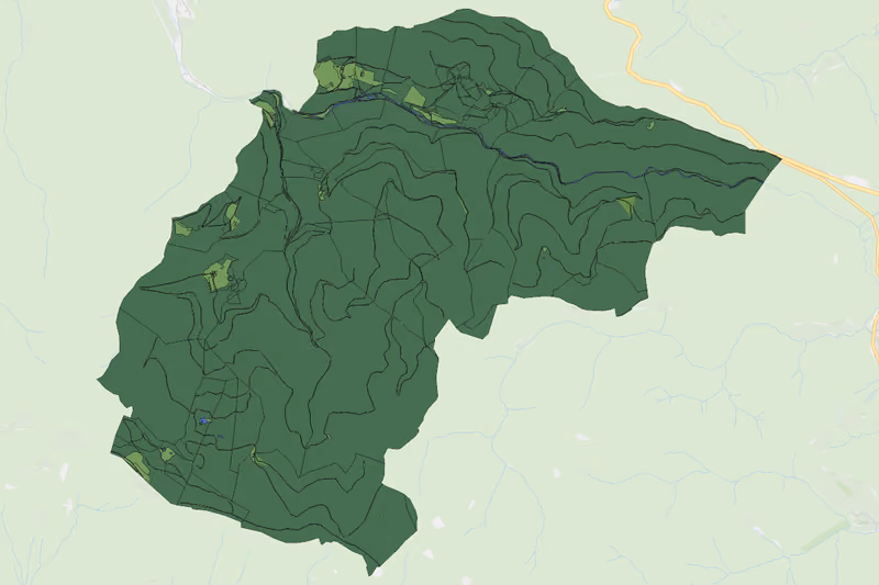 Kartenvorschau des Bodenverbrauchs der KG Freßnitzgraben