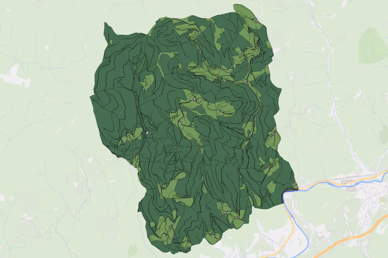 Kartenvorschau des Bodenverbrauchs der KG Kindthalgraben