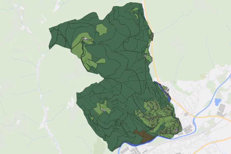 Kartenvorschau des Bodenverbrauchs der KG Lutschaun