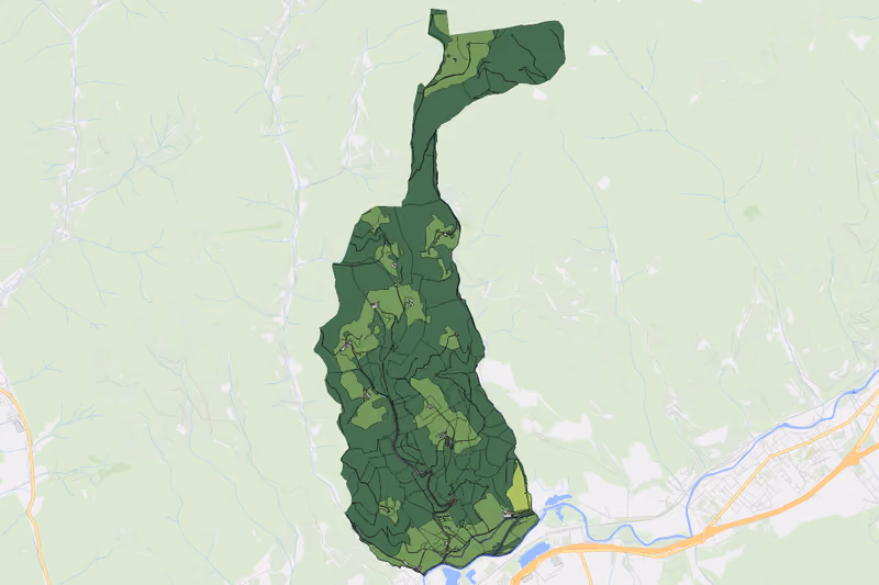 Kartenvorschau des Bodenverbrauchs der KG Malleisten