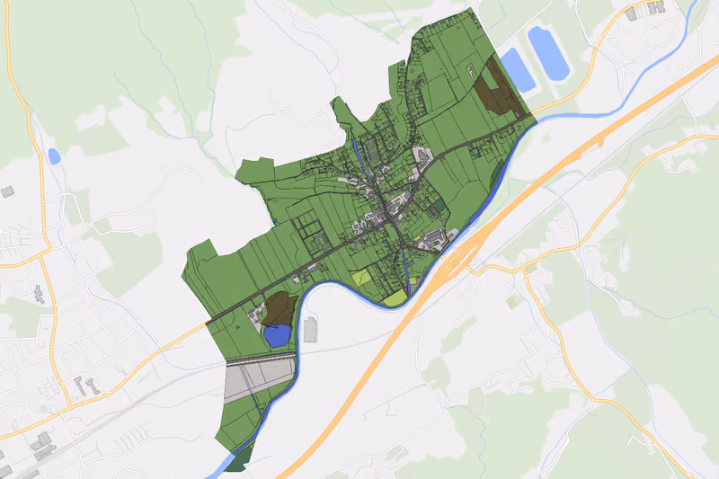 Kartenvorschau des Bodenverbrauchs der KG Mürzhofen