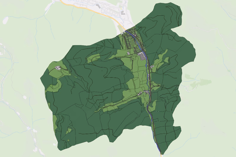 Kartenvorschau des Bodenverbrauchs der KG Niederaigen