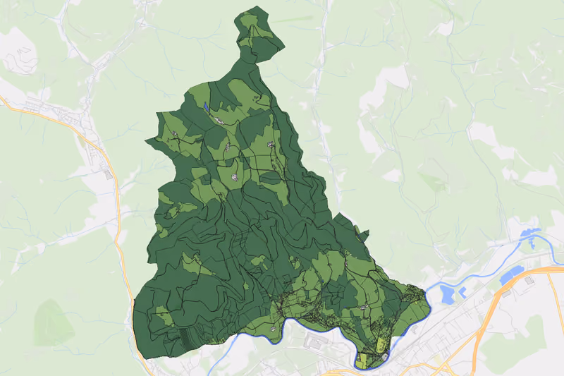 Kartenvorschau des Bodenverbrauchs der KG Sommer