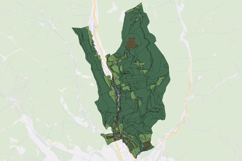 Kartenvorschau des Bodenverbrauchs der KG Hafning