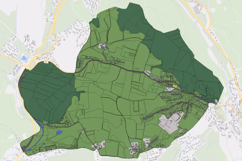 Kartenvorschau des Bodenverbrauchs der KG Hessenberg