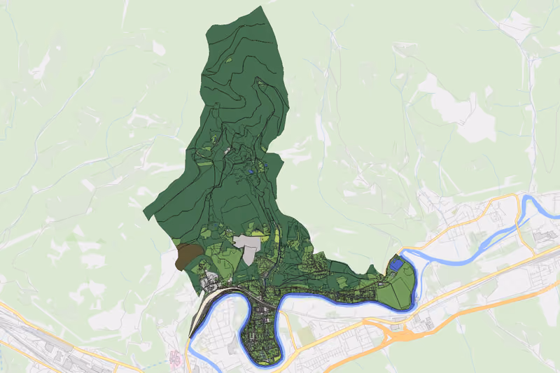 Kartenvorschau des Bodenverbrauchs der KG Judendorf