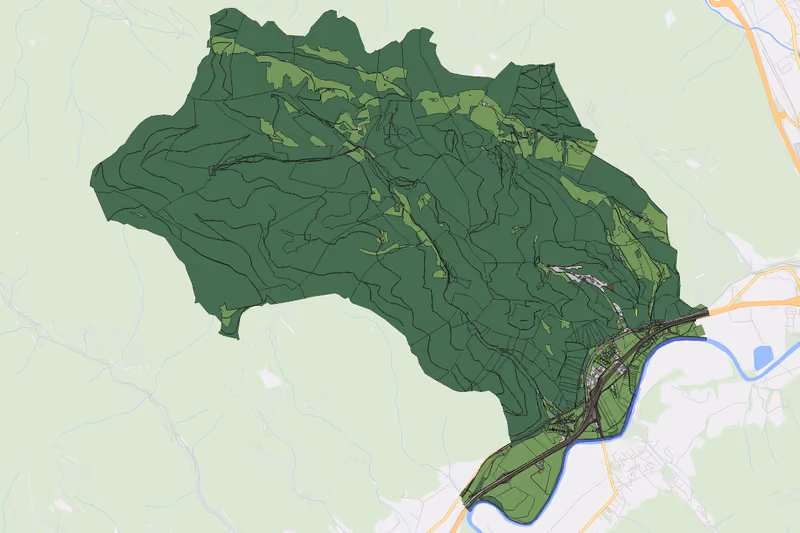 Kartenvorschau des Bodenverbrauchs der KG Kaisersberg