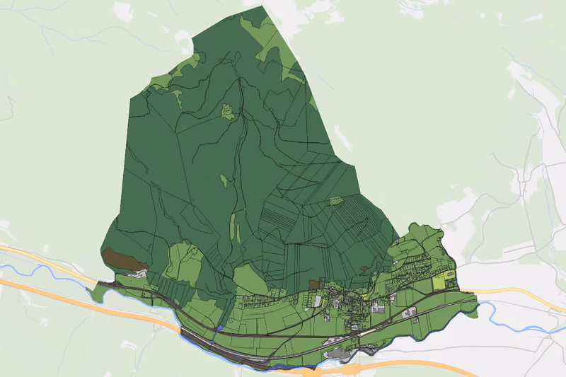 Kartenvorschau des Bodenverbrauchs der KG Kammern