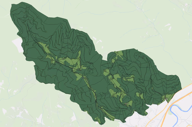 Kartenvorschau des Bodenverbrauchs der KG Kraubathgraben