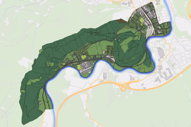 Kartenvorschau des Bodenverbrauchs der KG Leitendorf